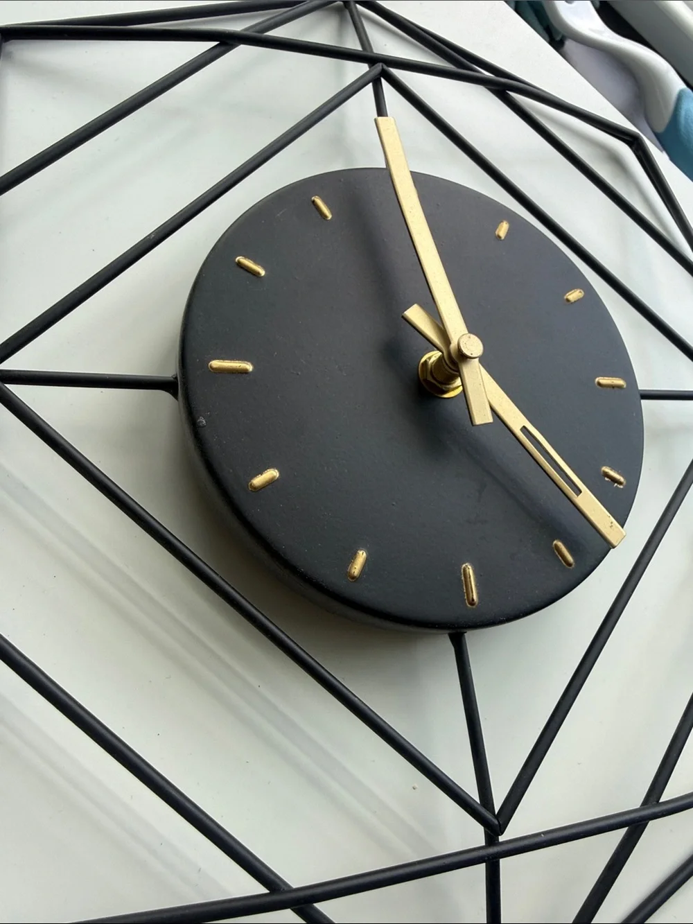 Modern Industrial Octagonal Frame Clock